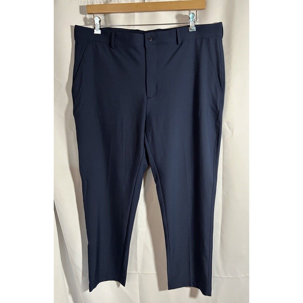 NWT Greg Norman Performance Classic Navy Blue Pants Flat Front Stretch Sz 40x29